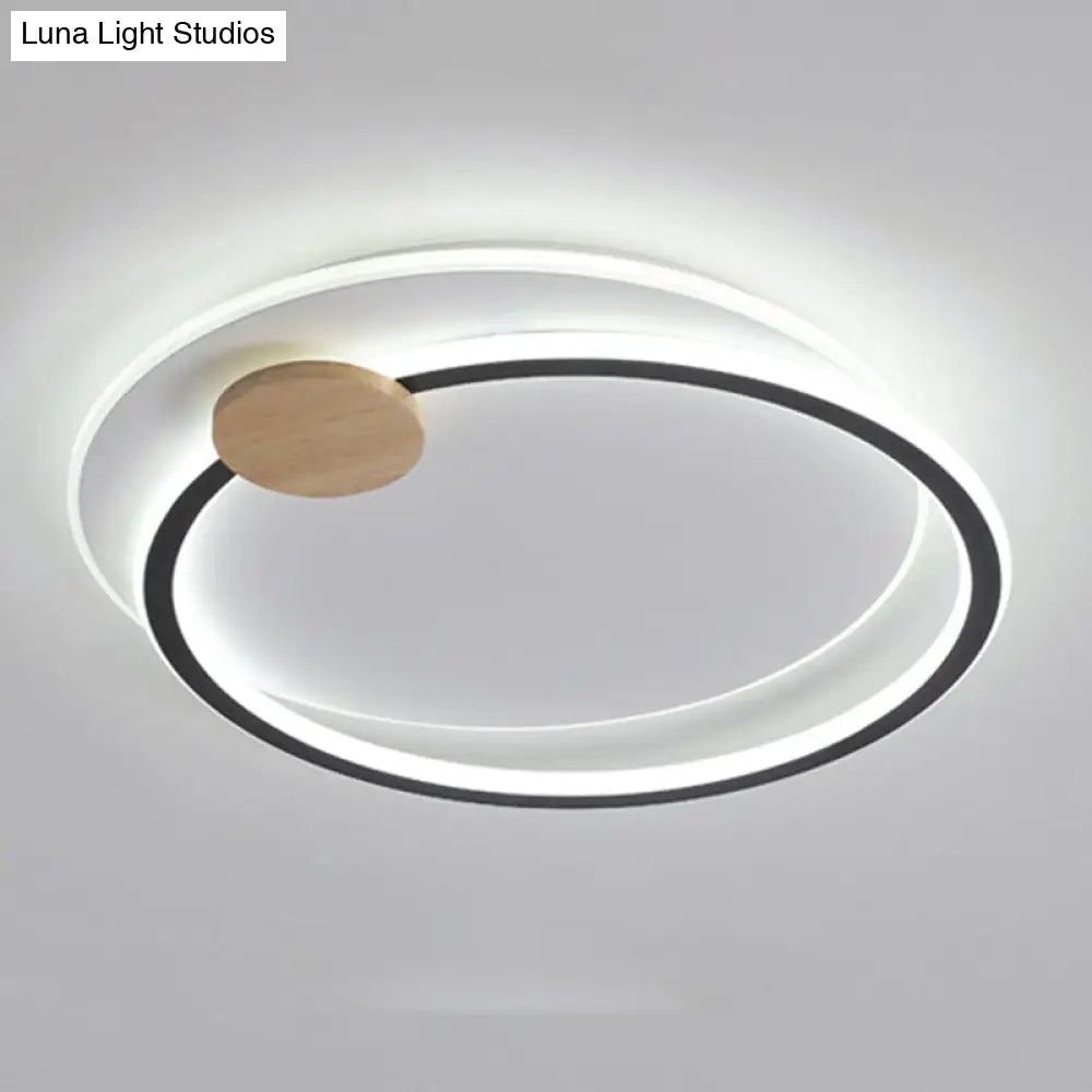 Circle Metal Flush Mount Ceiling Light - Simple Led Close To Lighting Fixture
