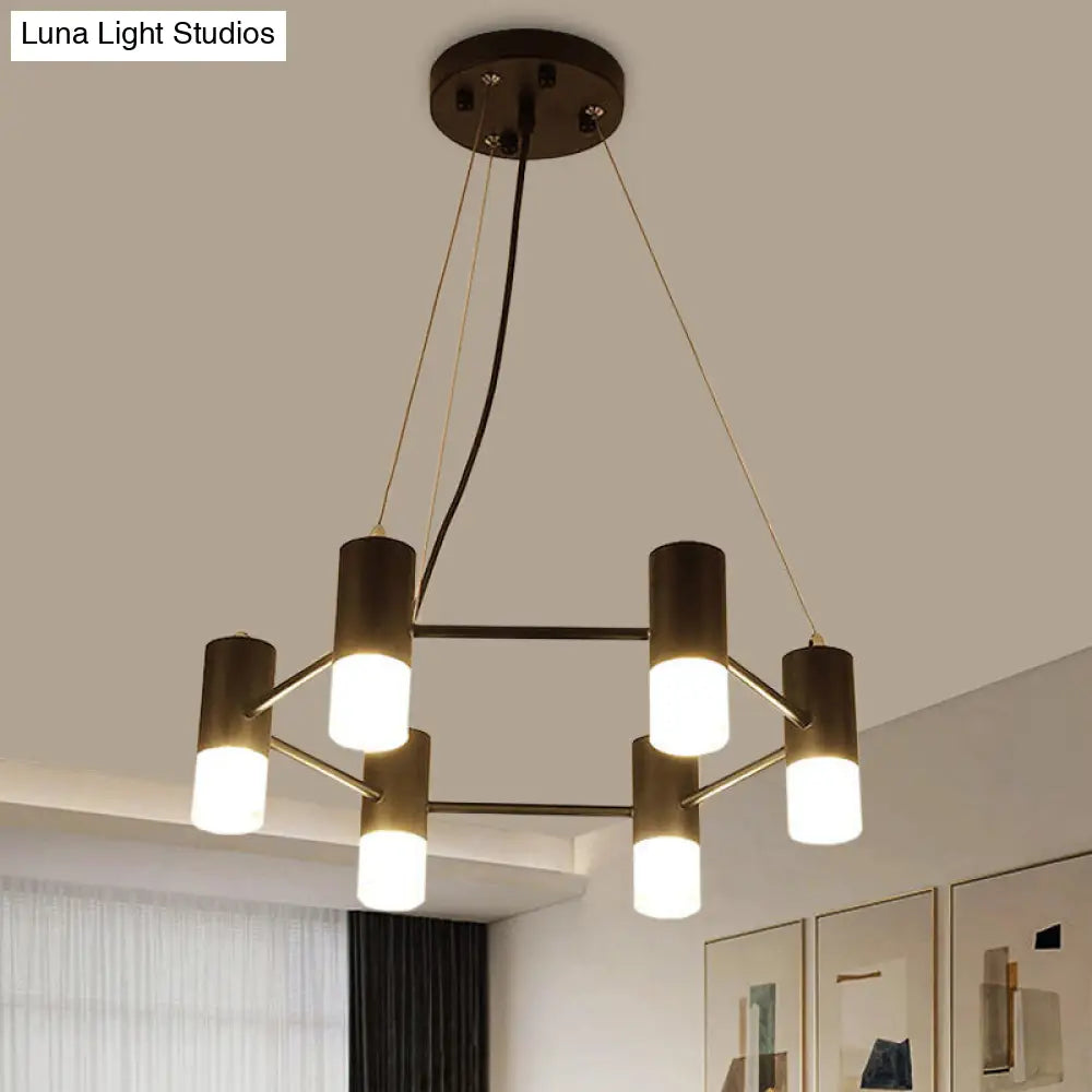 Contemporary Black Metal Honeycomb Chandelier - Ideal Pendant Lighting For Hotel Living Room 6 /