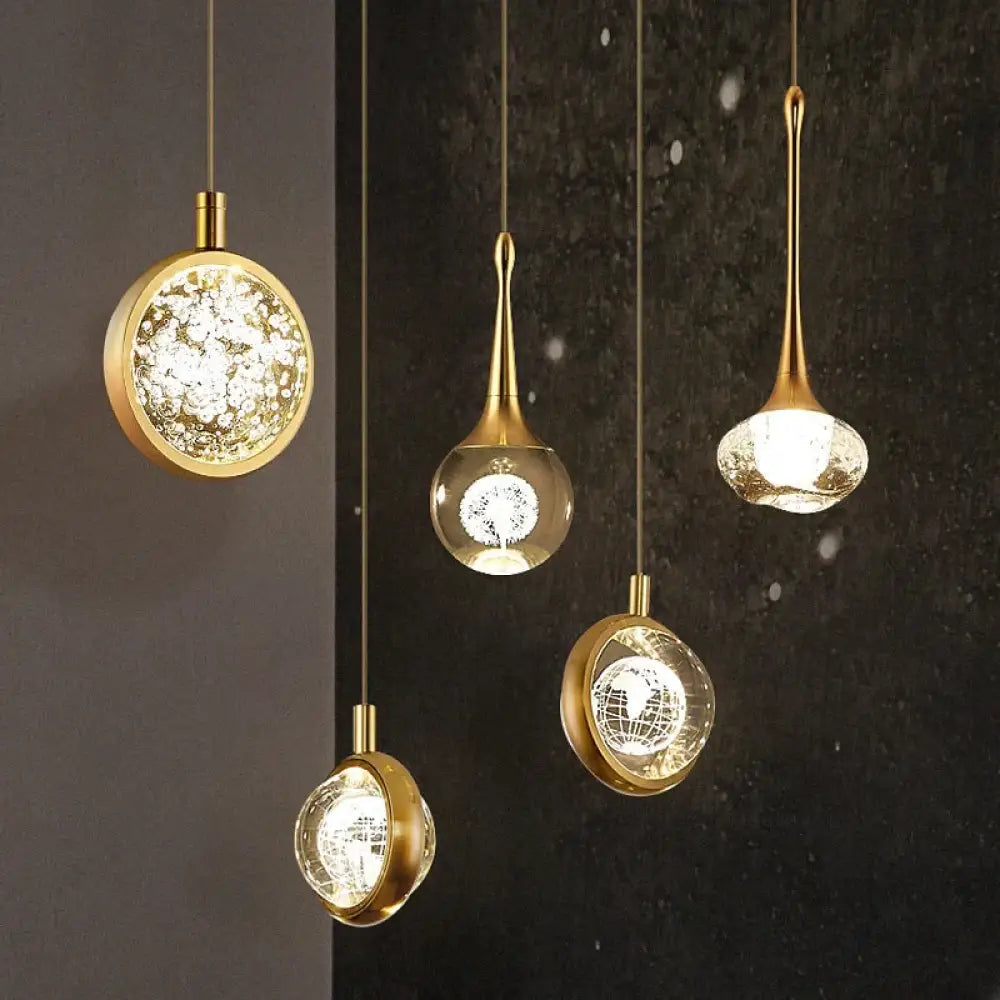 Clara - Led Crystal Glass Ball Pendant Lights For Indoor Lighting Light