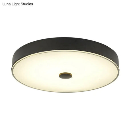 Classic Bedroom Led Flush Mount Lighting: Cream Glass Round Shape