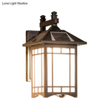 Classic Outdoor Solar Wall Lighting Fixture - House Shaped Aluminum Led Sconce