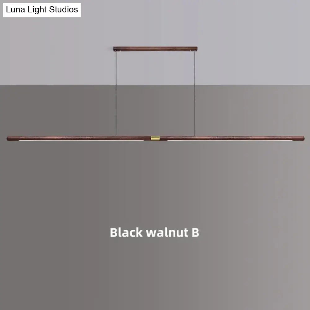 Claudo Linear Nordic Black Walnut LED Solid Wood Pendant Lights pendant Light