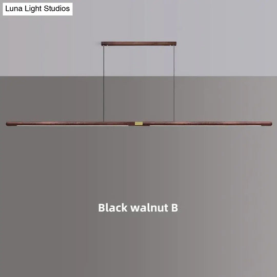 Claudo Linear Nordic Black Walnut LED Solid Wood Pendant Lights pendant Light