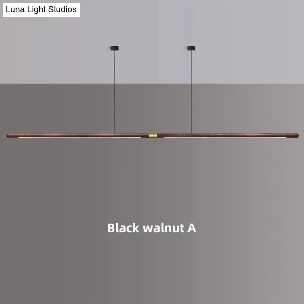 Claudo Linear Nordic Black Walnut LED Solid Wood Pendant Lights pendant Light