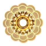 Clear Crystal Hallway Led Flush Ceiling Light Modern Blossom Shape For A Stylish Look