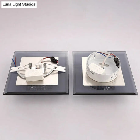 Clear Crystal Passage Led Flush Mount Ceiling Light - Simple & Sleek Design