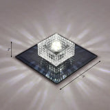 Clear Crystal Passage Led Flush Mount Ceiling Light - Simple & Sleek Design Black / White