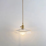 Clear Glass Pendant Lighting Fixture With Simplicity Shaded Hanging Light / P