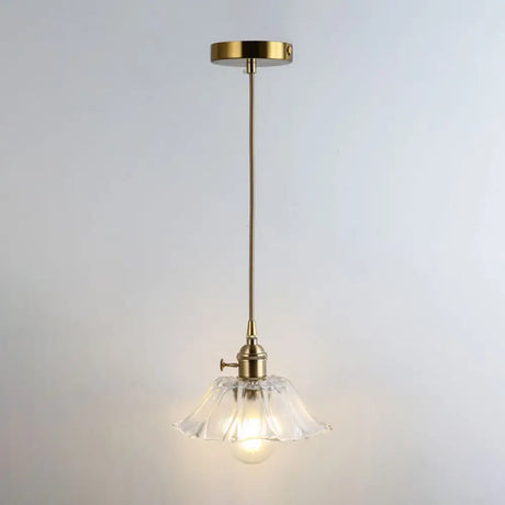 Clear Glass Pendant Lighting Fixture With Simplicity Shaded Hanging Light / W