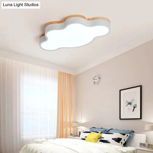 Cloud Led Flush Light With Acrylic Shade For Baby’s Room White
