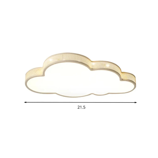 Cloud-Themed Kid Bedroom Acrylic Art Deco Flush Mount Ceiling Light