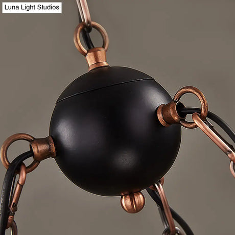 Coastal Wood Anchor Pendant Light In Beige For Coffee Shops