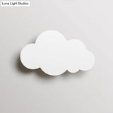 Colorful Cartoon Led Cloud Wall Sconce With Metallic Shade - Pink Yellow Blue