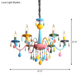 Colorful Curved Chandelier Lights: Pink And Yellow Metallic Pendant Lamp With Or Without Shade