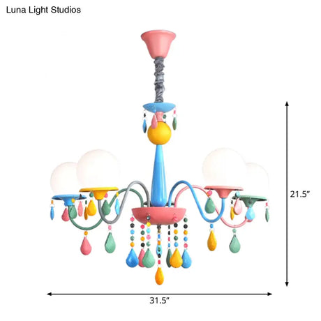 Colorful Curved Chandelier Lights: Pink And Yellow Metallic Pendant Lamp With Or Without Shade