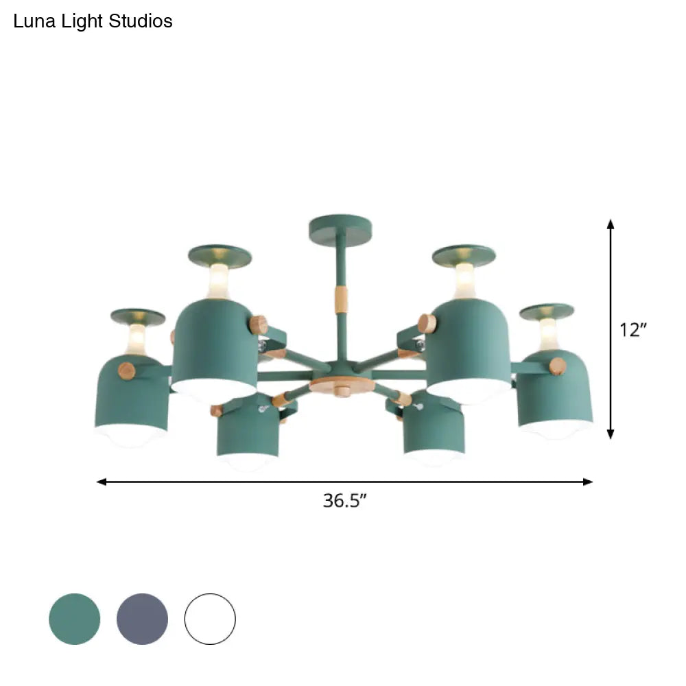 Colorful Goblet Chandelier Light For Kids Bedroom Or Kindergarten Decor