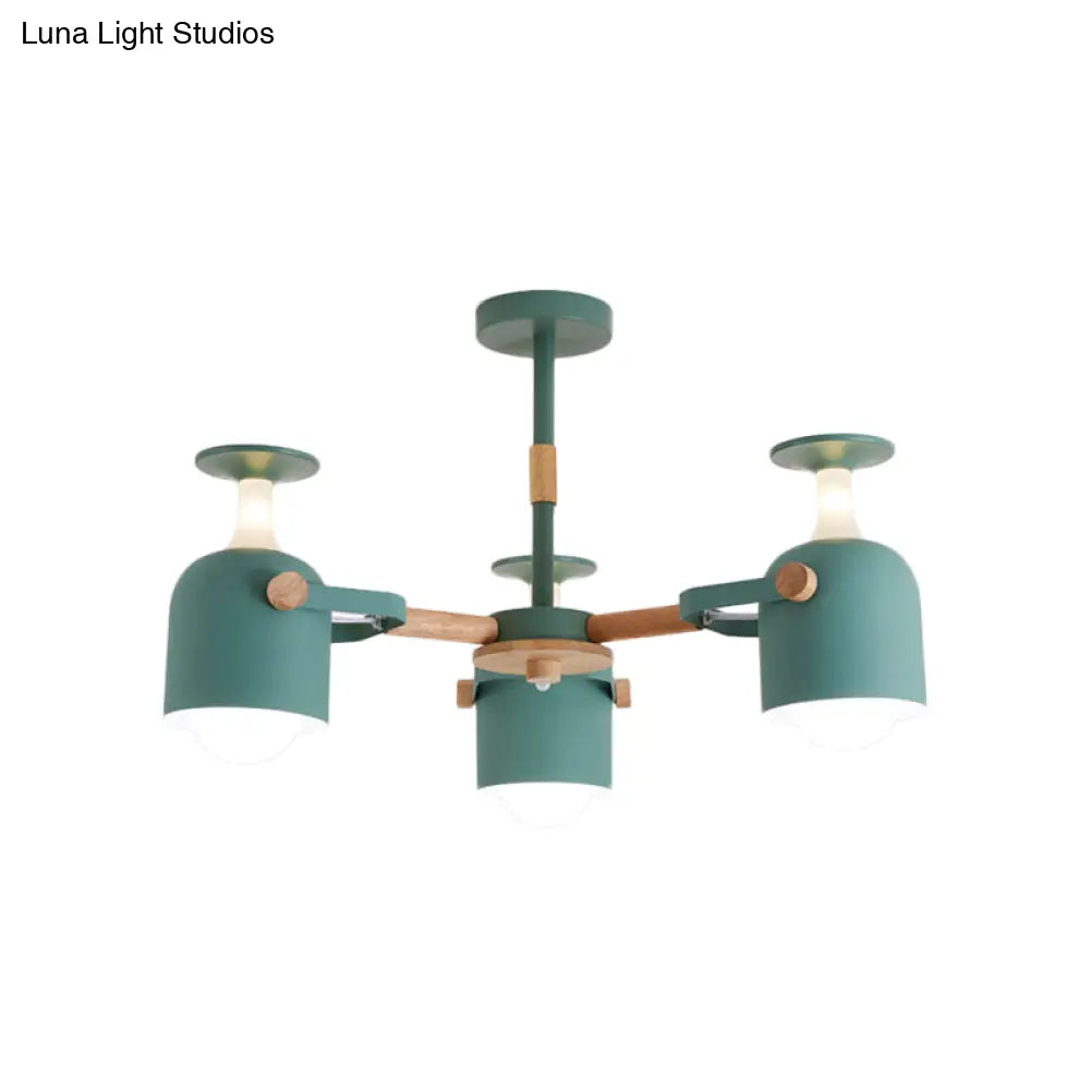 Colorful Goblet Chandelier Light For Kids Bedroom Or Kindergarten Decor