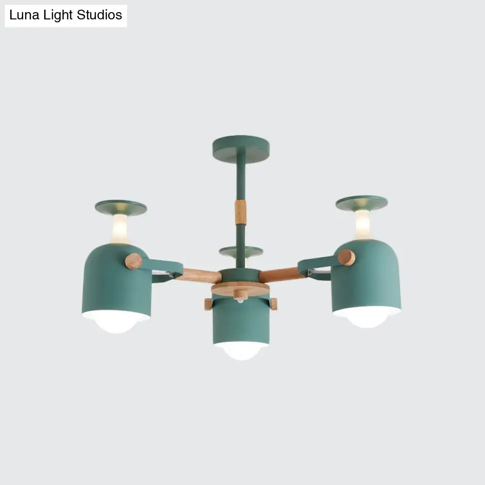 Colorful Goblet Chandelier Light For Kids Bedroom Or Kindergarten Decor