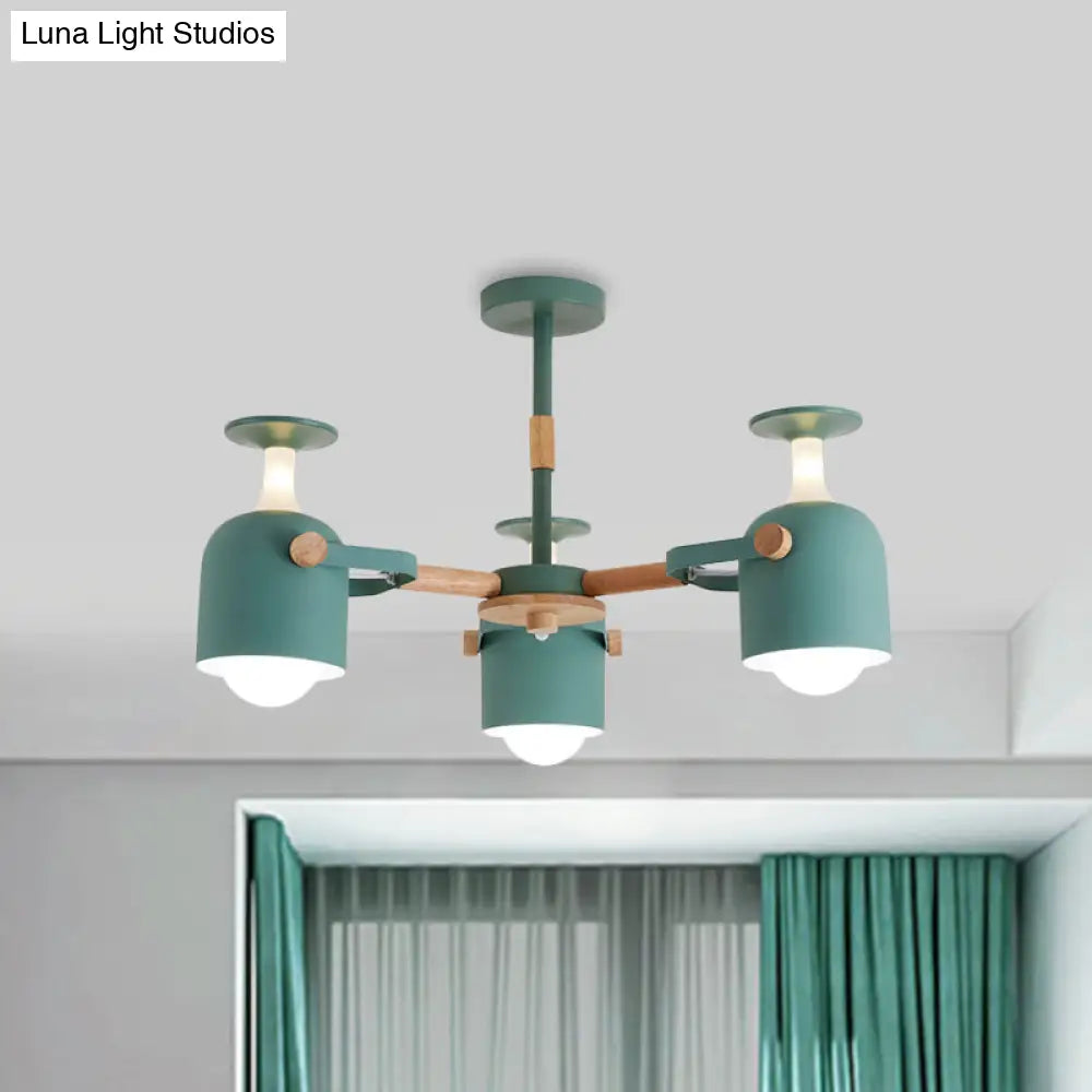 Colorful Goblet Chandelier Light For Kids Bedroom Or Kindergarten Decor