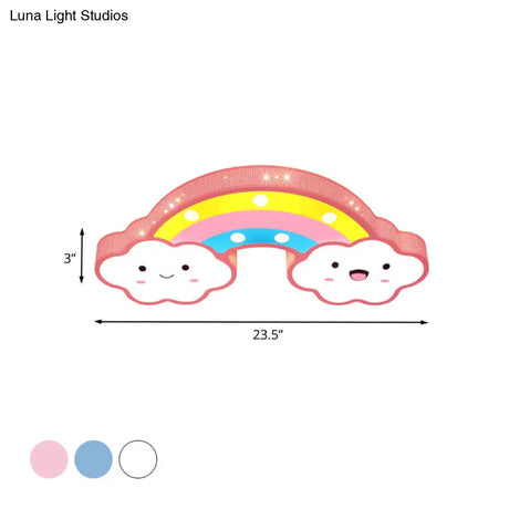 Colorful Hollow Iron Ceiling Lamp With Led Lights For Kids Room