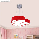 Colorful Led Suspension Light With Acrylic Jellyfish Shade - Cartoon Style Ceiling Chandelier