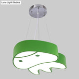 Colorful Led Suspension Light With Acrylic Jellyfish Shade - Cartoon Style Ceiling Chandelier