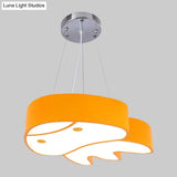 Colorful Led Suspension Light With Acrylic Jellyfish Shade - Cartoon Style Ceiling Chandelier