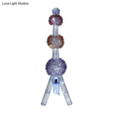 Colorful Led Tripod Floor Lamp - Decorative Aluminum Stand Blue/Purple/Yellow