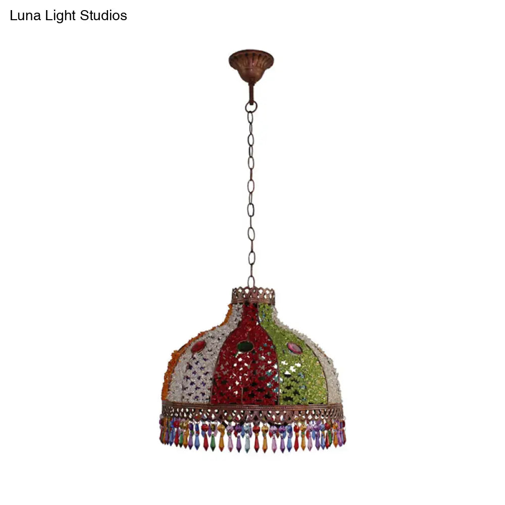 Colorful Metal Pendant Chandelier With Multiple Bulb Options 14.5/17/23.5 Width