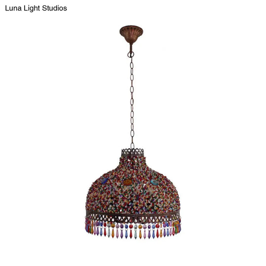 Colorful Metal Pendant Chandelier With Multiple Bulb Options 14.5/17/23.5 Width