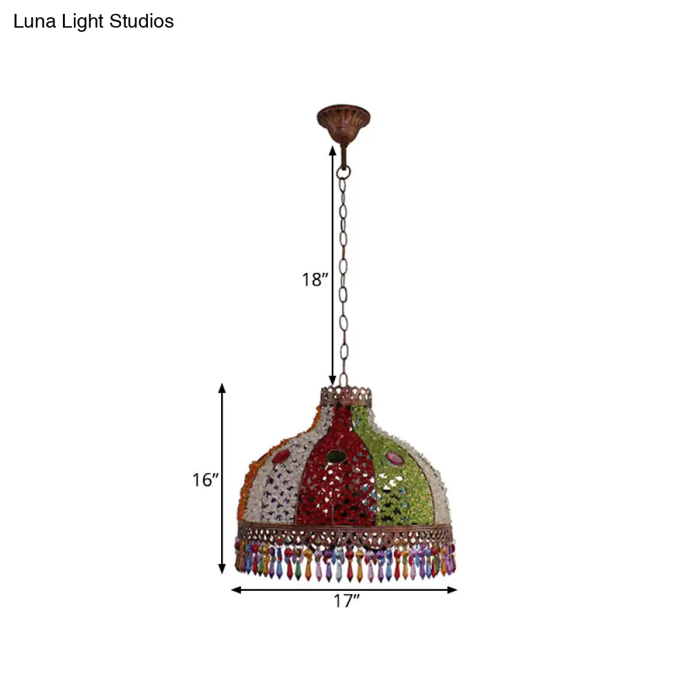 Colorful Metal Pendant Chandelier With Multiple Bulb Options 14.5/17/23.5 Width