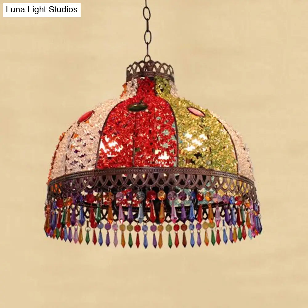 Colorful Metal Pendant Chandelier With Multiple Bulb Options 14.5/17/23.5 Width