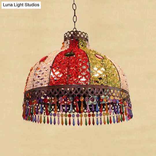 Colorful Metal Pendant Chandelier With Multiple Bulb Options 14.5/17/23.5 Width