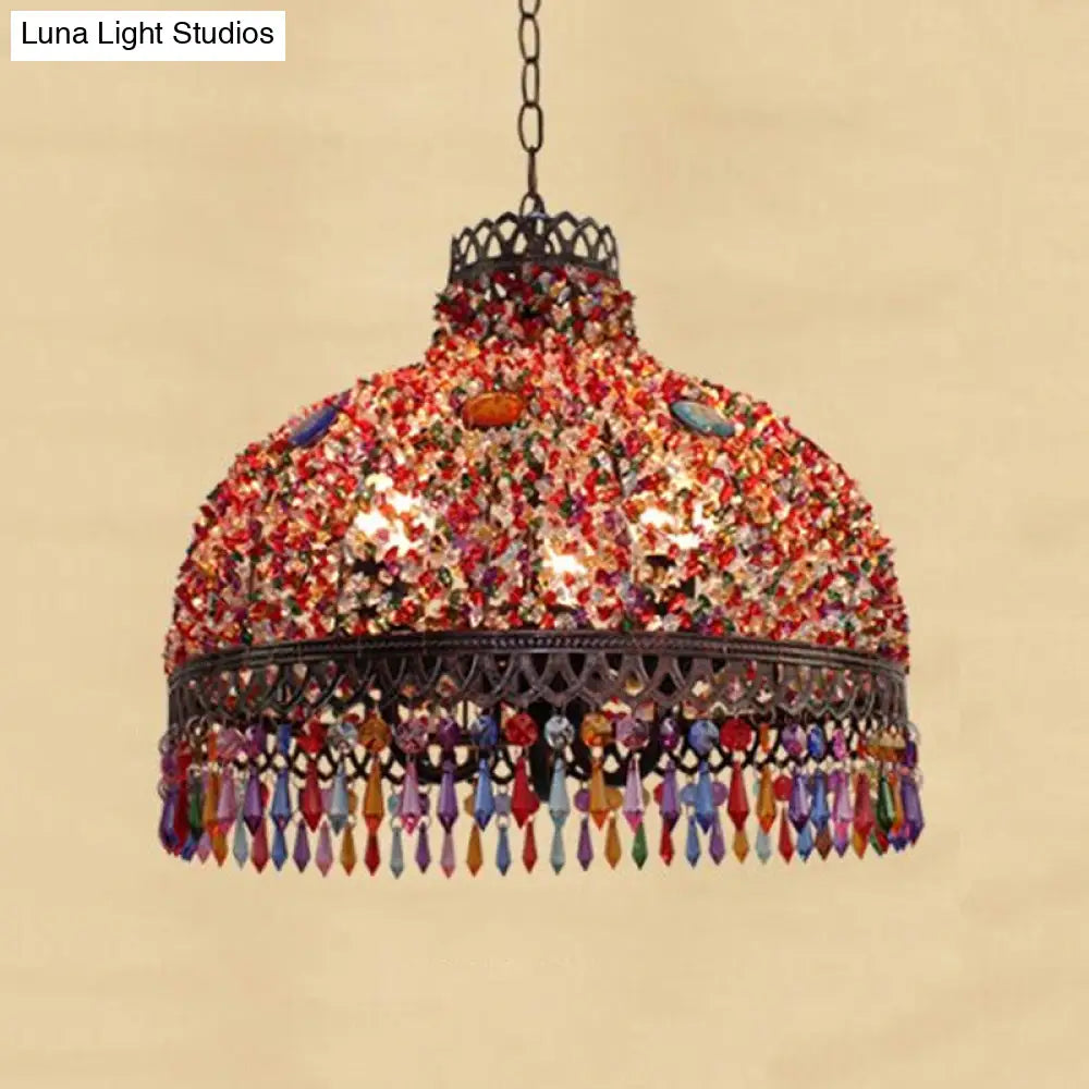 Colorful Metal Pendant Chandelier With Multiple Bulb Options 14.5/17/23.5 Width