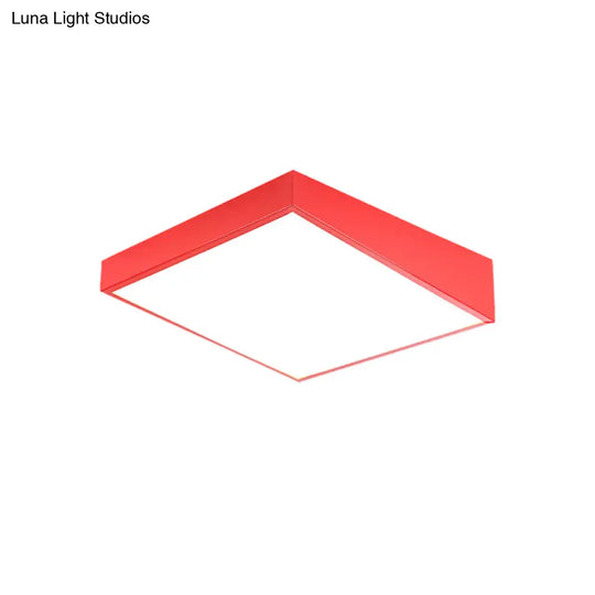 Colorful Square Led Flush Mount Ceiling Light For Kindergarten