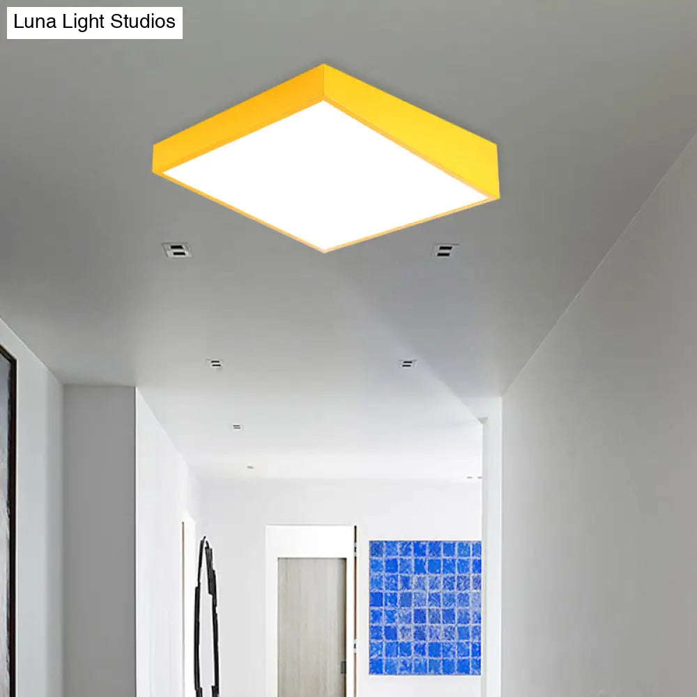 Colorful Square Led Flush Mount Ceiling Light For Kindergarten