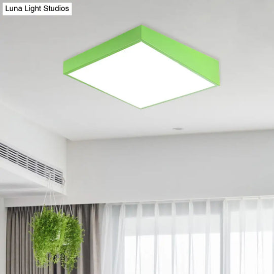 Colorful Square Led Flush Mount Ceiling Light For Kindergarten