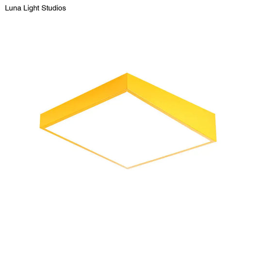 Colorful Square Led Flush Mount Ceiling Light For Kindergarten