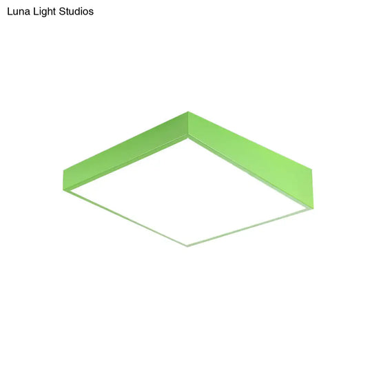 Colorful Square Led Flush Mount Ceiling Light For Kindergarten