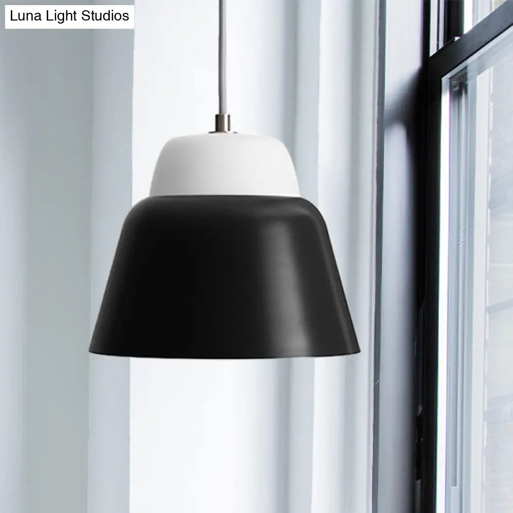 Cone Hanging Light Fixture - Macaron Metal Pendant Ceiling (1 Head 6.5’/10.5’ Height)