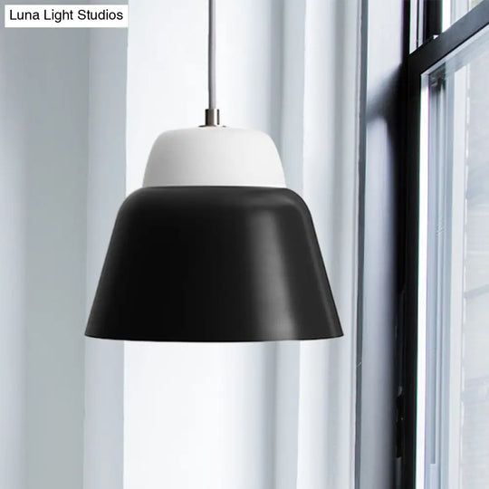 Cone Hanging Light Fixture - Macaron Metal Pendant Ceiling (1 Head 6.5’/10.5’ Height)