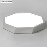 Contemporary Acrylic Flush Mount Ceiling Light For Bedroom - Faceted Chandelier White / 16.5