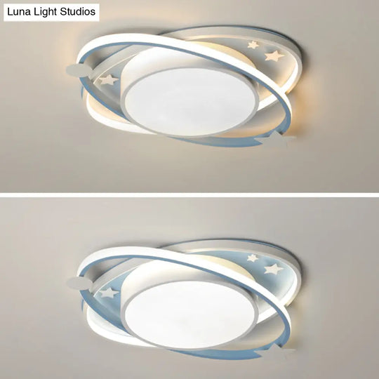 Contemporary Acrylic Flush Mount Ceiling Light For Bedroom - Planet