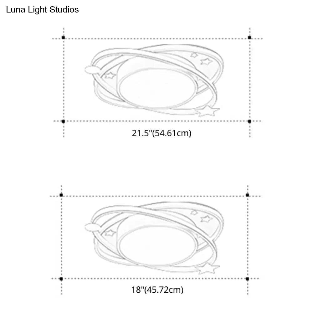 Contemporary Acrylic Flush Mount Ceiling Light For Bedroom - Planet