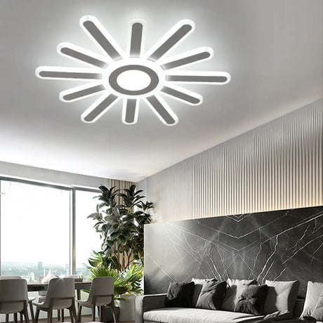 Contemporary Acrylic Led Ceiling Lamp In White For Study Room Hallway / 23.5’