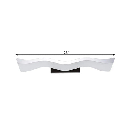 Contemporary Acrylic Led Wall Mounted Vanity Light - 17/23 Width Warm/White