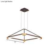 Contemporary Acrylic Pyramid Pendant Chandelier - 18’/23.5’ Wide White/Coffee Led Hanging Lamp