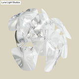 Contemporary Acrylic Single Head Wall Mount Sconce Light Fixture For Restaurants - Clear