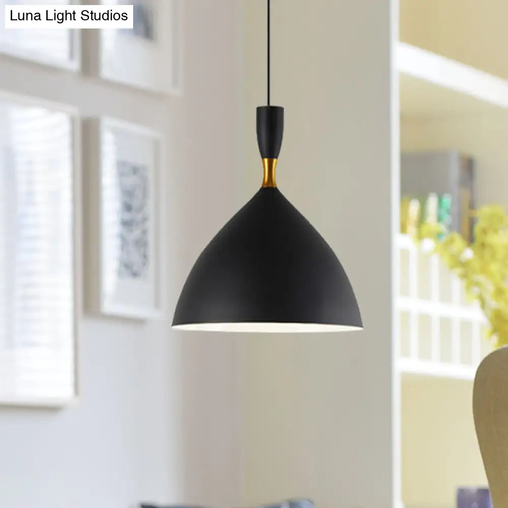 Contemporary Aluminum Funnel Suspension Pendant Lamp - Fits Study Room Or Cafe 6.5/10 Inch Wide 1