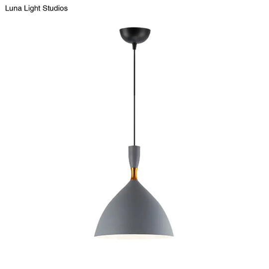Contemporary Aluminum Funnel Suspension Pendant Lamp - Fits Study Room Or Cafe 6.5/10 Inch Wide 1
